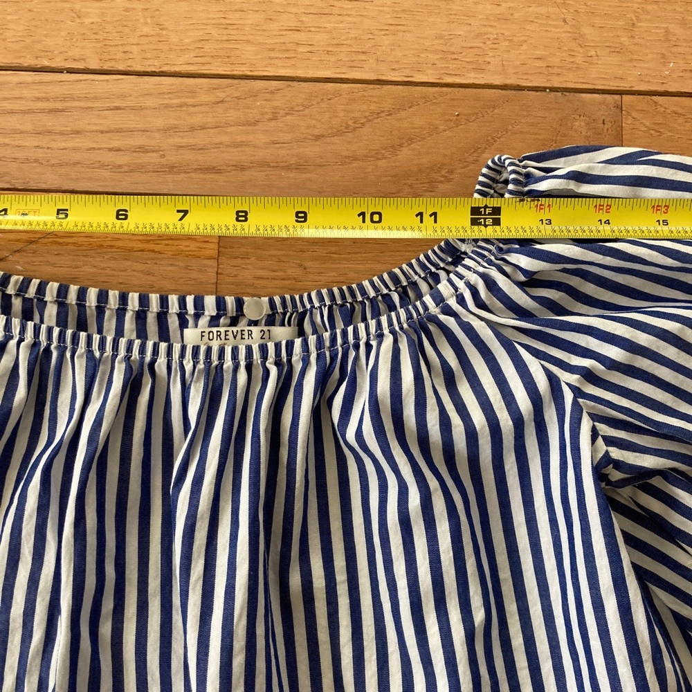 Forever 21 striped off the shoulder top - Picture 14 of 15